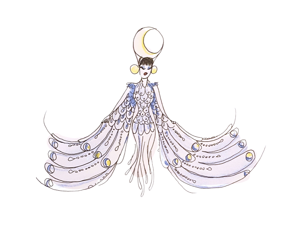 Dessin de mode : Costume de la Reine de la nuit - 4 ans et plus - vendredi 3 janvier 14h