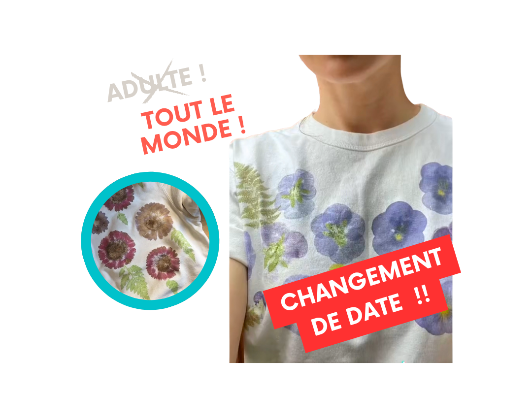 Les Fleurs martelées sur T-shirt- Adulte - Samedi 20 juillet, à 10h